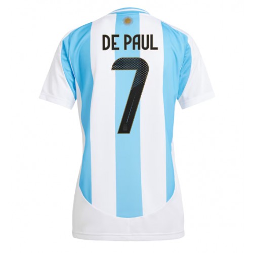 Argentina Rodrigo De Paul #7 Domaci Dres za Ženska Copa America 2024 Kratak Rukav